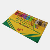 Personalized Teacher Doormat, Colorful Classroom  ドアマット (アングル)