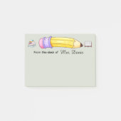 Personalized Teacher From The Desk Of Pencil & Bk ポストイット (正面)