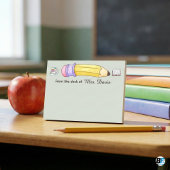Personalized Teacher From The Desk Of Pencil & Bk ポストイット