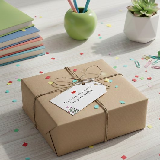 Personalized Teacher Gift Tag - Big Heart  ギフトタグ