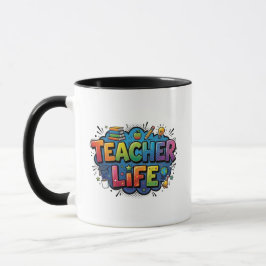 Personalized Teacher Life Pop Art Comic Style マグカップ