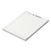 Personalized Teacher Lined Paper Notepad ノートパッド (回転)