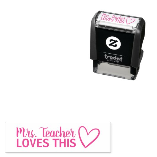 Personalized Teacher LOVES This Stamp セルフインキングスタンプ (インサイチュ)