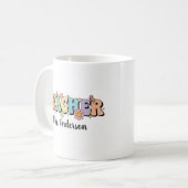 Personalized Teacher Mug, Custom Teacher Appreciat コーヒーマグカップ (正面左)