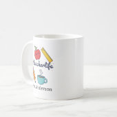 Personalized Teacher Mug, Custom Teacher Appreciat コーヒーマグカップ (正面左)