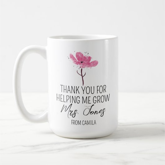 Personalized Teacher Mug Daycare Teacher Gift Idea コーヒーマグカップ (左)