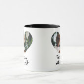 Personalized Teacher mug with Heart Photo Frame マグカップ (中央)