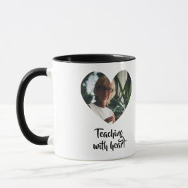 Personalized Teacher mug with Heart Photo Frame マグカップ