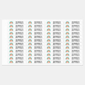 Personalized Teacher Name Labels – Rainbow Design ラベル (シート)