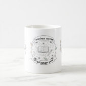 Personalized Teacher Name Mug – Graduation Year  コーヒーマグカップ (中央)