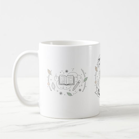 Personalized Teacher Name Mug – Graduation Year  コーヒーマグカップ (左)
