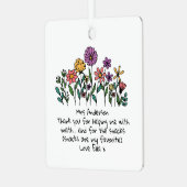 Personalized Teacher Ornament • Funny Thank You メタルオーナメント (正面左)