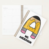 Personalized Teacher Planner – Pencil Initial プランナー手帳 (ディスプレー)