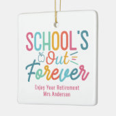 Personalized Teacher Retirement School's Out セラミックオーナメント (左)