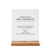 Personalized Teacher Retirement Typography