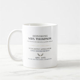 Personalized Teacher Retirement Typography コーヒーマグカップ
