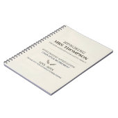 Personalized Teacher Retirement Typography ノートブック (左側)