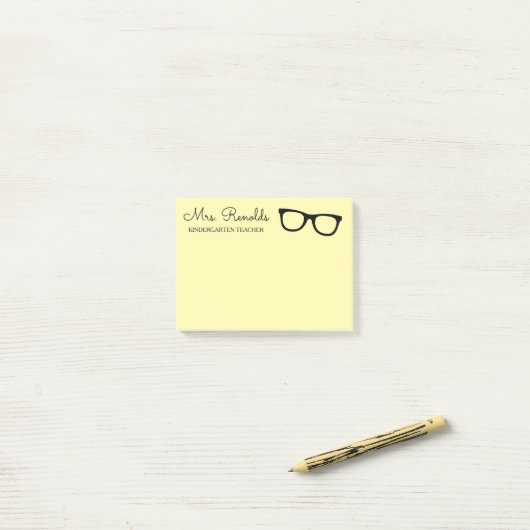 Personalized teacher spectacles Post-it® Notes ポストイット (デスク上)