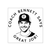 Personalized Teacher Stamp With Custom Photo Stamp ラバースタンプ (インプリント)