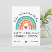 Personalized Teacher Thank You Card – Rainbow Quot シーズンカード (スタンド正面)