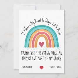 Personalized Teacher Thank You Card – Rainbow Quot シーズンカード
