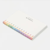 Personalized Teacher's Name Colorful Pencils ポストイット (アングル)