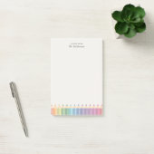 Personalized Teacher's Name Colorful Pencils ポストイット (オフィス)