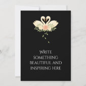 Personalized Teal & Coral Floral Invitation 招待状 (裏面)