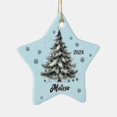 personalized teal ornament セラミックオーナメント (右)