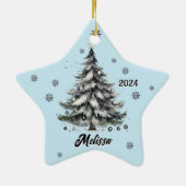 personalized teal ornament セラミックオーナメント (裏面)