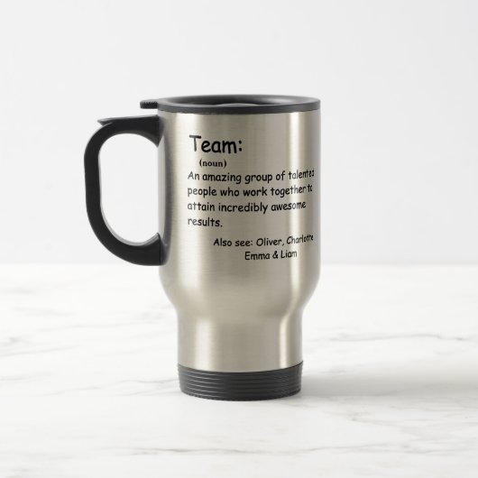 Personalized Team Definition employee appreciation トラベルマグ (左)