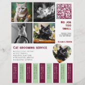 Personalized Tear Off Flyer Cat QR code チラシ (正面)