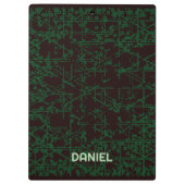 Personalized Tech Circuit Modern Clipboard クリップボード (裏面)