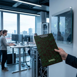 Personalized Tech Circuit Modern Clipboard クリップボード