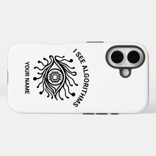 Personalized Tech iPhone Case with Custom Text Case-Mate iPhoneケース (裏面 (横))
