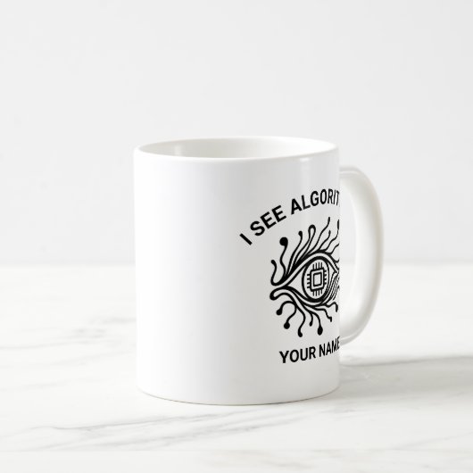 Personalized Tech Mug with Custom Text コーヒーマグカップ (正面右)