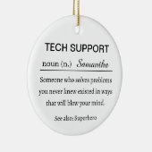 Personalized Tech Support Definition セラミックオーナメント (右)