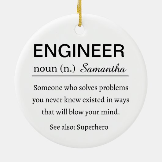 Personalized Tech Support Definition セラミックオーナメント (裏面)