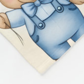 Personalized Teddy Bear Baby Blanket with Name フリースブランケット (角)