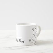 Personalized Teddy Bear Coffee Cup エスプレッソカップ (正面右)