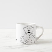 Personalized Teddy Bear Coffee Cup エスプレッソカップ (右)