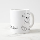 Personalized Teddy Bear Coffee Cup ジャンボコーヒーマグカップ (正面右)