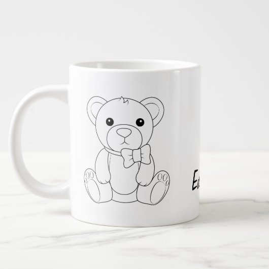 Personalized Teddy Bear Coffee Cup ジャンボコーヒーマグカップ (左)