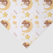 Personalized Teddy Bear Moon Baby Shower 薄葉紙 (詳細)