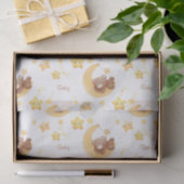 Personalized Teddy Bear Moon Baby Shower 薄葉紙 (ギフト)