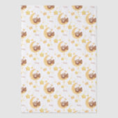 Personalized Teddy Bear Moon Baby Shower 薄葉紙 (正面)