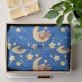 Personalized Teddy Bear Moon Baby Shower 薄葉紙 (ギフト)
