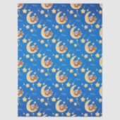 Personalized Teddy Bear Moon Baby Shower 薄葉紙 (正面)