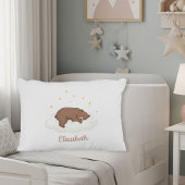 Personalized Teddy Bear Pillow Cover - White アクセントクッション