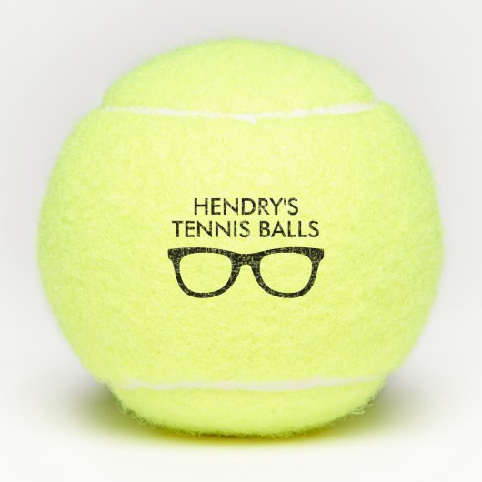 Personalized tennis balls printed with funny specs テニスボール (正面)